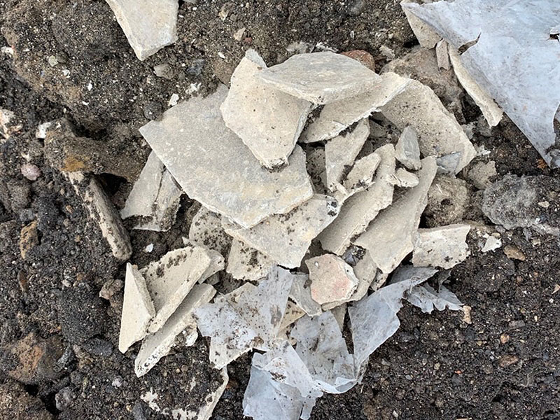 asbestos material in soil