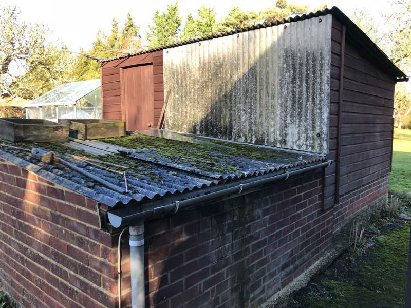 How can I check if my garage roof is asbestos?