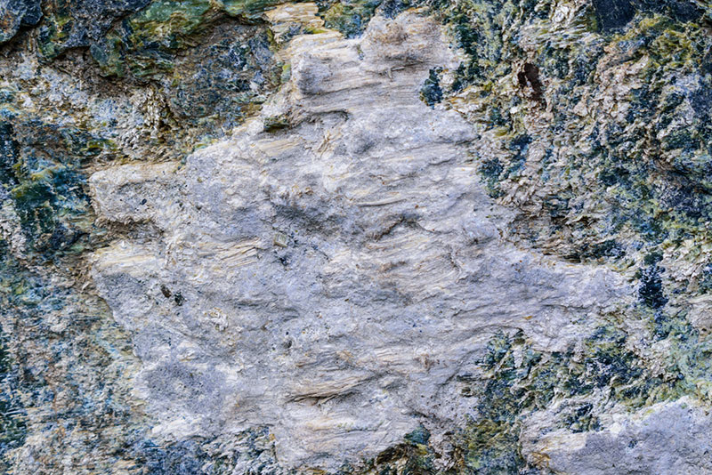 asbestos in rock sample