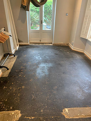 asbestos bitumen floor removal